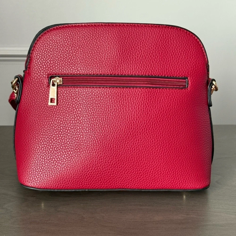 Fashionable Bow Tassel Zipper Crossbody Purse Adjustable Strap – Wine 8